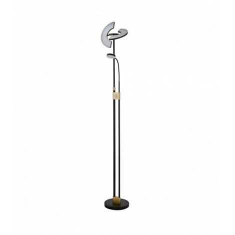 Lampadaire gio led mère & enfant noir mat & laiton satiné|Lampadaire|Luminaire Center