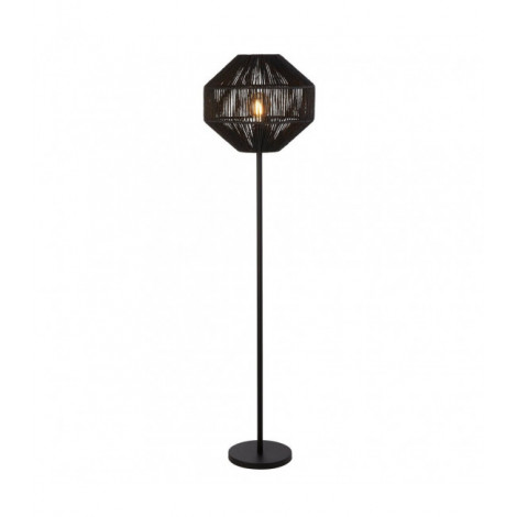 Lampadaire Wicker Acier Noir mat 1 ampoule 132cm|Lampadaire|Luminaire Center
