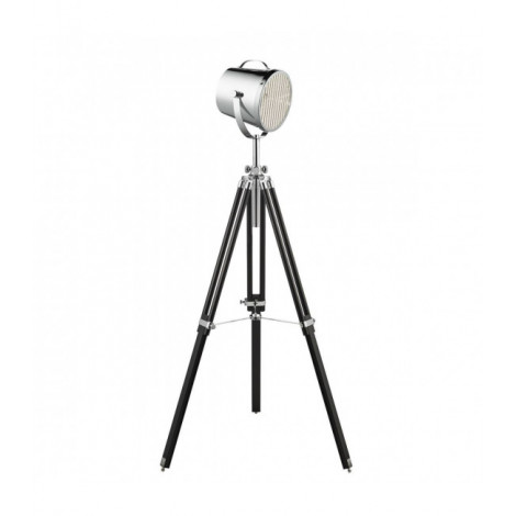 Lampadaire trepied Studio Chrome,noir 1 ampoule 150cm|Lampadaire|Luminaire Center