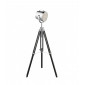Lampadaire trepied Studio Chrome,noir 1 ampoule 150cm|Lampadaire|Luminaire Center