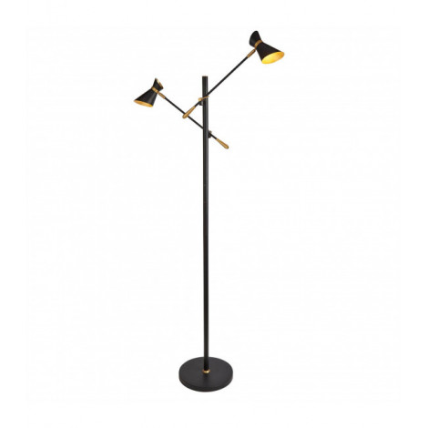 Lampadaire Diablo Métal Or noir 2 ampoules 160cm|Lampadaire|Luminaire Center