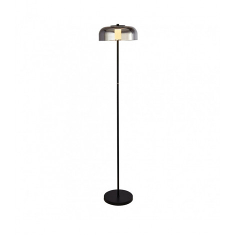 Lampadaire LED intégré Frisbee Verre Fumé 1 ampoule 146cm|Lampadaire|Luminaire Center