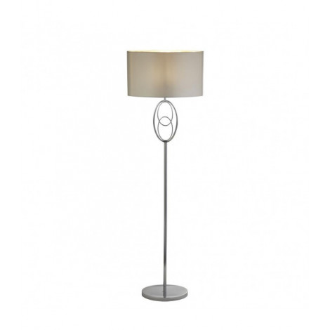 Lampadaire Loopy Tissu,acier doux Argent,chrome 1 ampoule 135cm|Lampadaire|Luminaire Center