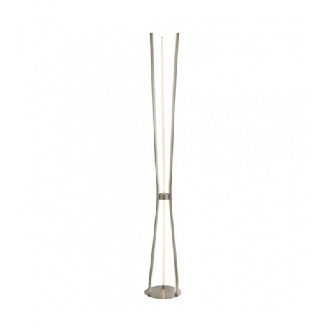 Lampadaire Tripod Aluminium Nickel satiné 3 ampoules 165cm|Lampadaire|Luminaire Center