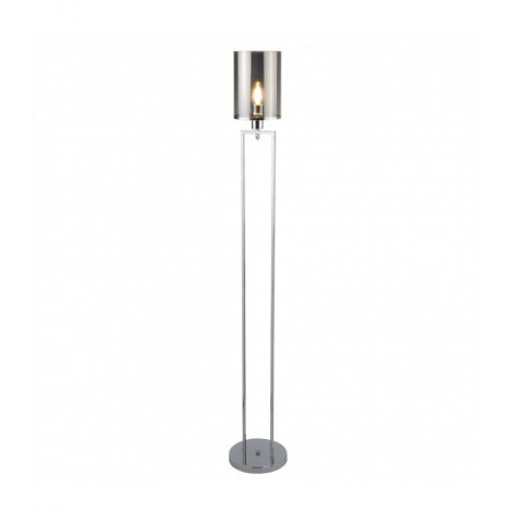 Lampadaire Catalina Verre,métal Chrome,fumé 1 ampoule 147cm|Lampadaire|Luminaire Center