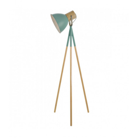 Lampadaire trepied Adna Bois de caoutchouc,vert satiné 1 ampoule 157cm|Lampadaire|Luminaire Center