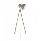 Lampadaire trepied Adna Gris mat,bois de caoutchouc 1 ampoule 157cm|Lampadaire|Luminaire Center