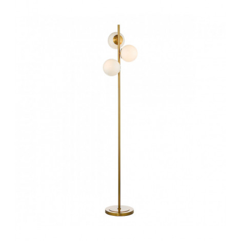 Lampadaire Bombazine Verre opal,laiton massif naturel 3 ampoules 160cm|Lampadaire|Luminaire Center