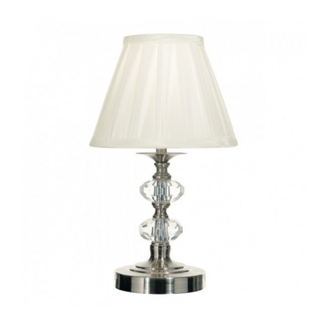 Lampadaire Hazel Chrome satiné,verre à facettes 1 ampoule 30cm|Lampadaire|Luminaire Center