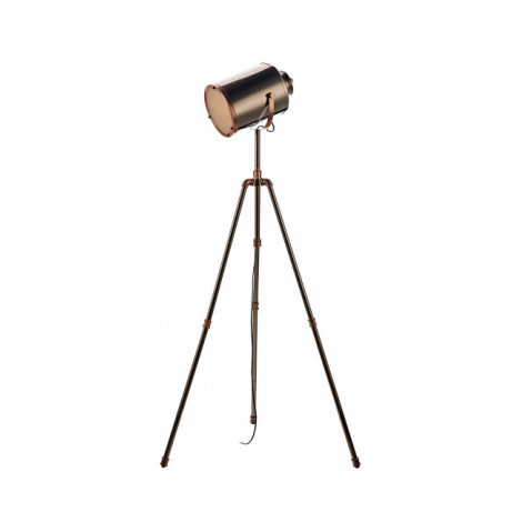 Lampadaire trepied Jake Cuivre antique,argent Vielli 1 ampoule 163cm|Lampadaire|Luminaire Center