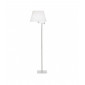 Lampadaire Dover Acier,Tissu Nickel satiné, blanc 150 Cm|Lampadaire|Luminaire Center