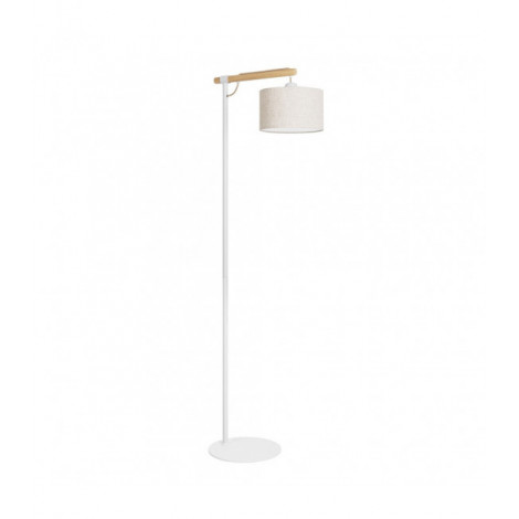 Lampadaire Lampa Acrylique,bois,acier,Tissu Immitation bois,beige 145 Cm|Lampadaire|Luminaire Center