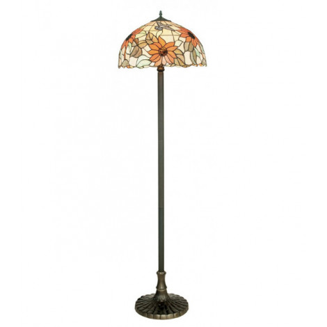 Lampadaire Tiffany Dafne 2 ampoules Verre Multicouleur|Lampadaire|Luminaire Center