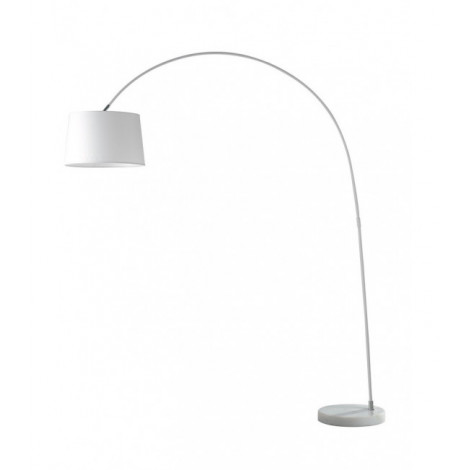 Lampadaire Arc Dream 1 ampoule Métal,tissu,base en marbre blanc|Lampadaire|Luminaire Center