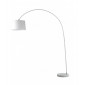 Lampadaire Arc Dream 1 ampoule Métal,tissu,base en marbre blanc|Lampadaire|Luminaire Center