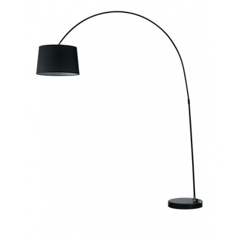 Lampadaire Arc Dream 1 ampoule Métal,tissu,base en marbre Noir|Lampadaire|Luminaire Center