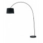 Lampadaire Arc Dream 1 ampoule Métal,tissu,base en marbre Noir|Lampadaire|Luminaire Center