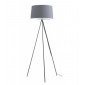 Lampadaire trepied Marilyn 1 ampoule Métal,coton Gris|Lampadaire|Luminaire Center