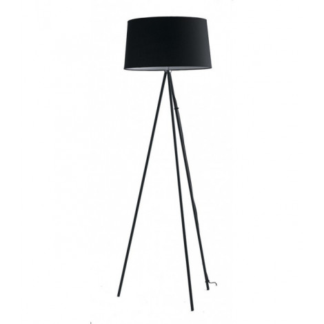 Lampadaire trepied Marilyn 1 ampoule Métal,coton Noir|Lampadaire|Luminaire Center