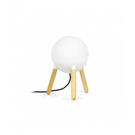 Lampadaire trepied Mine Bois,polycarbonate 1 ampoule 30cm|Lampadaire|Luminaire Center