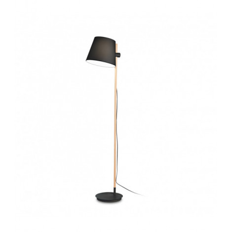 Lampadaire Axel Bois,tissu Noir 1 ampoule 168cm|Lampadaire|Luminaire Center
