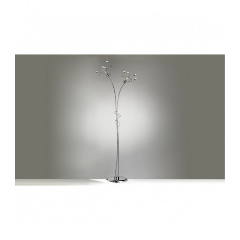 Lampadaire TRILLY Chrome Cristal,Métal Cristal|Lampadaire|Luminaire Center