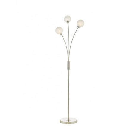 Lampadaire Avari Nickel satiné, verre dépoli blanc|Lampadaire|Luminaire Center
