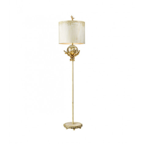 Lampadaire Trellis Acier Mastic, Feuille d'Argent|Lampadaire|Luminaire Center