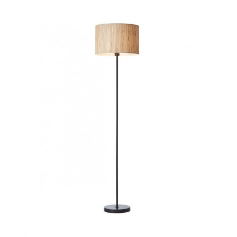 Lampadaire Longshore Acier,jonc de mer Noir mat, jonc de mer naturel|Lampadaire|Luminaire Center