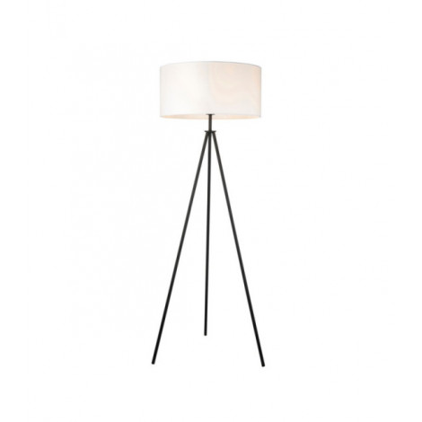Lampadaire Tripod Acier,tissu Tissu noir mat et blanc vintage|Lampadaire|Luminaire Center