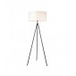 Lampadaire Tripod Acier,tissu Tissu noir mat et blanc vintage|Lampadaire|Luminaire Center