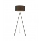Lampadaire Tripod Acier Tissu noir mat et noir|Lampadaire|Luminaire Center