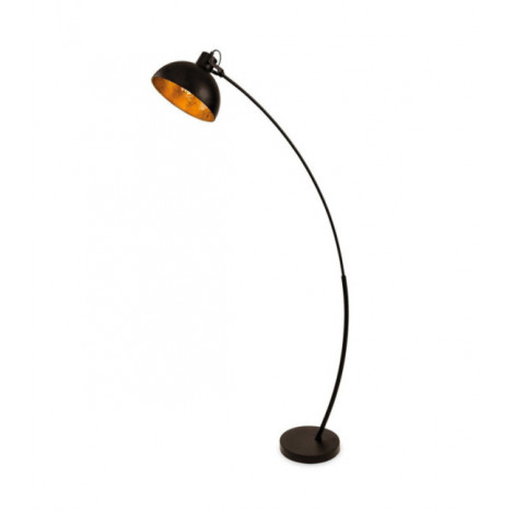 Lampadaire arqué Lotus Noir avec effet feuille d'or|Lampadaire|Luminaire Center