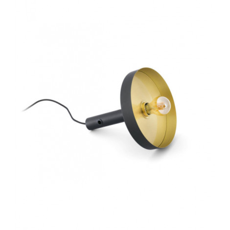 Lampadaire portable Whizz Métal Noir, Or satiné|Lampadaire|Luminaire Center