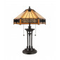 Lampe Indus, bronze vintage et verre Tiffany|Lampes à poser|Luminaire Center