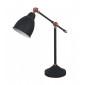 Lampe de bureau industrielle et rétro Sonny Graphite sablé, cuivre rouge|Lampes à poser|Luminaire Center