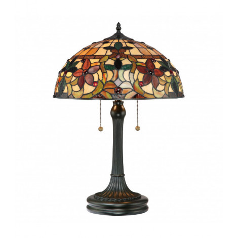 Lampe Kami, bronze vintage et verre Tiffany|Lampes à poser|Luminaire Center