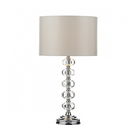 Lampe de table Oleana chrome poli et cristal 1 ampoule|Lampes à poser|Luminaire Center