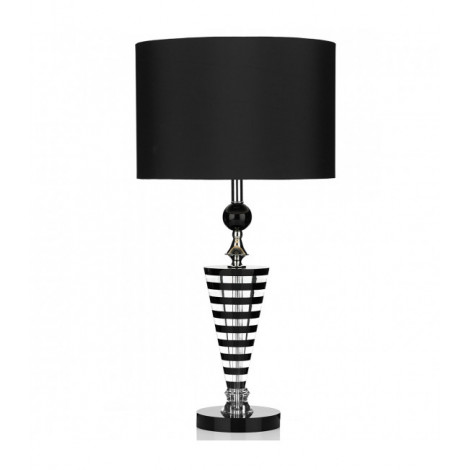 Lampe de table Hudson noir et cristal 1 ampoule|Lampes à poser|Luminaire Center