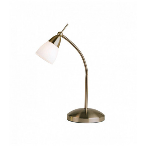Lampe Range, laiton antique et verre blanc|Lampes à poser|Luminaire Center