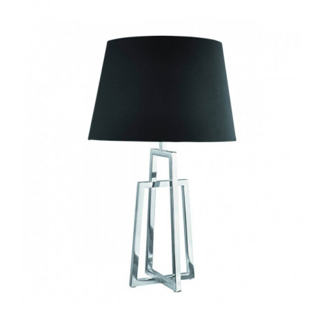 Lampe de table chrome et abat-jour noir|Lampes à poser|Luminaire Center
