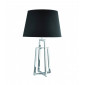 Lampe de table chrome et abat-jour noir|Lampes à poser|Luminaire Center