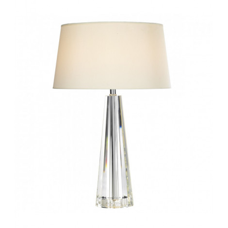 Lampe de table Cyprus cristal et chrome poli 1 ampoule|Lampes à poser|Luminaire Center