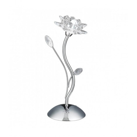 Lampe Bellis hauteur 33 cm, en chrome et verre|Lampes à poser|Luminaire Center
