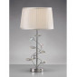 Lampe de Table Willow avec Abat jour blanc 1 Ampoule chrome poli/cristal|Lampes à poser|Luminaire Center
