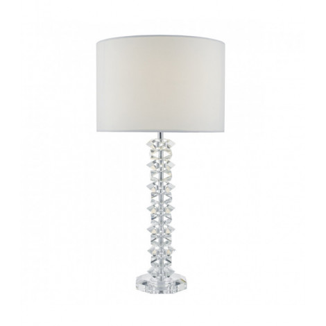 Lampe de table Mina cristal et chrome poli 1 ampoule|Lampes à poser|Luminaire Center
