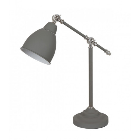 Lampe de bureau industrielle et rétro Sonny Gris satiné sablé|Lampes à poser|Luminaire Center