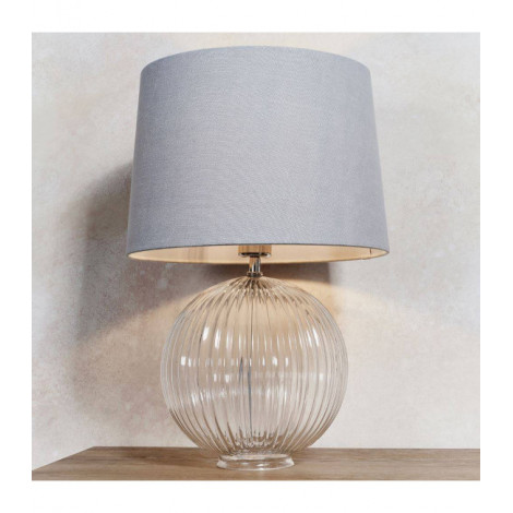 Lampe de table Jemma Acier Verrettes transparente 1 ampoule 34cm|Lampes à poser|Luminaire Center