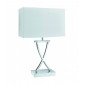Lampe de table 46 cm, en chrome avec abat-jour blanc|Lampes à poser|Luminaire Center