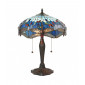Lampe 40 cm Dragonfly Blue, verre et zinc|Lampes à poser|Luminaire Center